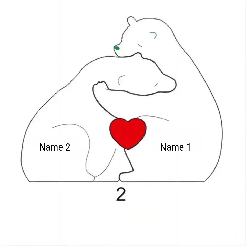 Personalized Bear Family Puzzle