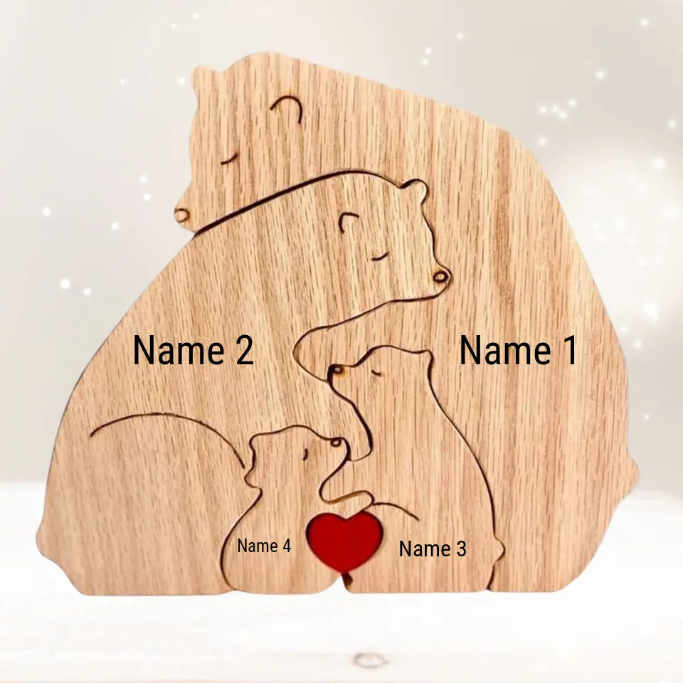 Personalized Bear Family Puzzle