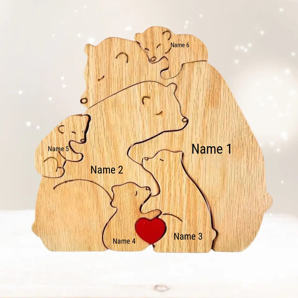 Personalized Bear Family Puzzle